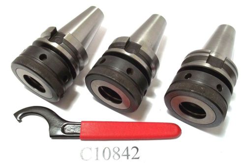 3 PC SET BT40 TG100 COLLET CHUCK WILL BE LISTING MORE BT 40 TG 100 LOT C10842