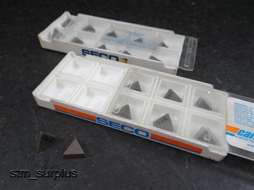 New &amp; unused seco solid carbide indexable inserts model tpg 222f 370 18 pcs for sale
