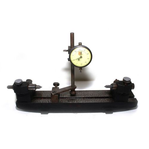 Bench center 10.5&#034; precision tool, with full jewelled dial gauge by ITW, 0.0001&#034;