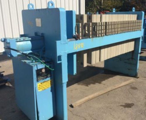 Used Filter Press Duriron 24 cu ft 36&#034; plate and frame press