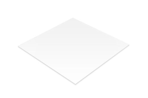 White Cast Acrylic Sheet 12 x 12 (1/8&#034;) Thick 31 Percent Translucent