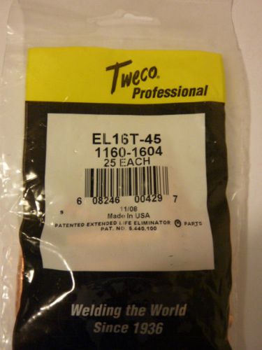 Tweco el16t-45  1160-1604  mig contact tips  qty. 25  free shipping!!!! for sale