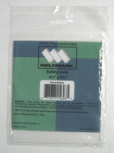 NEW Weldmark Polycarbonate Safety Lens 4-1/2&#034; x 5-1/4&#034; 8SC45