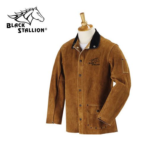 Revco black stallion leather welding jacket size xl 60-1034 for sale