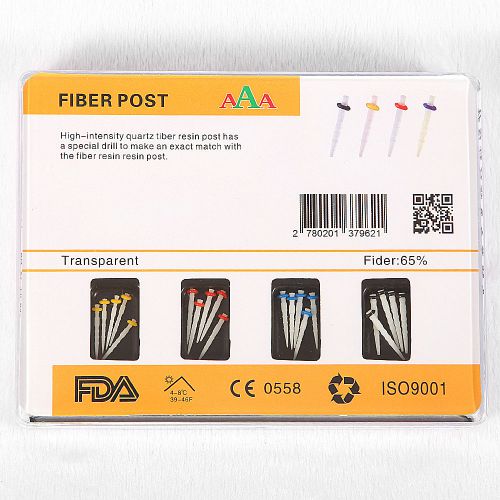 1 Pack Quartz Fiber Post Promotion Resin Screw Glass File 4 Drills Dental US 2 U