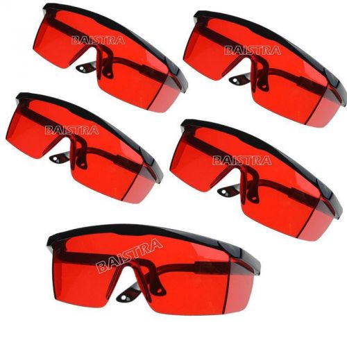 5 PCS Dental Red Glasses Eyewear Protect Eye for Curing Light Teeth Whitening