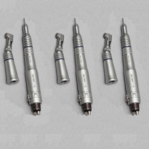 3* nsk style dental slow low speed straight contra angle handpiece kit to e-type for sale