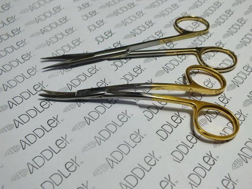 Dental Surgical Scissors ADDLER Goldman Fox Le-Grange Holed Golden German Stainl