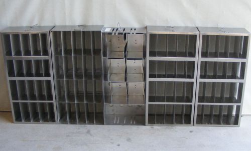 Lot of 5 Stainless Steel Cryo Freezer Racks
