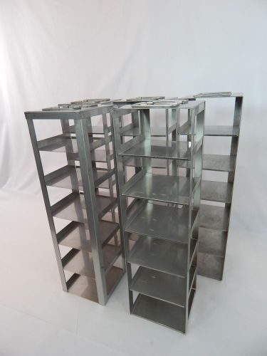 LOT OF 5  CRYOGENIC LAB FREEZER RACKS