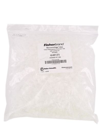 New 1000x fisher scientific 0.6ml microcentrifuge polypropylene graduated tube for sale
