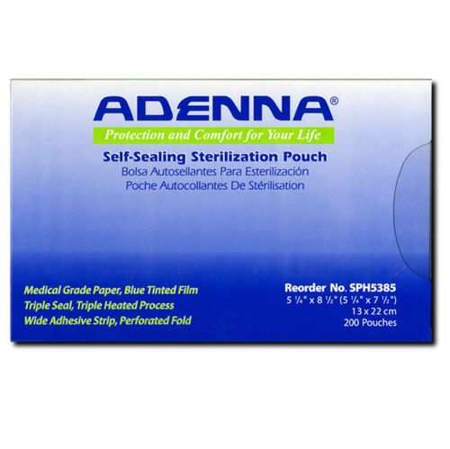 Adenna Sterilization Pouches 3.5&#034; x 51/4&#034; Tattoo autoclave sterile ink Sleeves