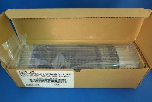 140 New Pyrex Disposable Serological Pipets, 2 mL in 1/100 # 7079-2N
