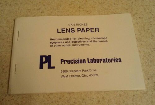 BRAND NEW Precision Lab 4&#034;x6&#034; Lens Paper - 50 Sheets - Microscope / Camera