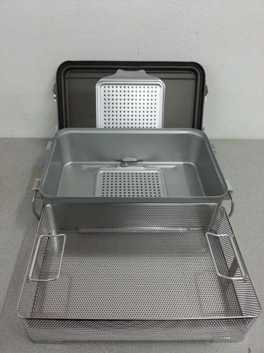 NEW V Mueller Genesis CD2-6B Mid Length Sterilization Tray Container 19&#034;x12&#034;x6&#034;