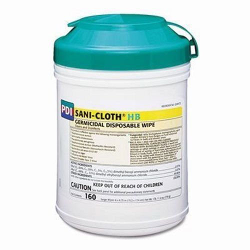 Sani-cloth hb germicidal specialty wipes - 6 canisters per case (nic q10584) for sale