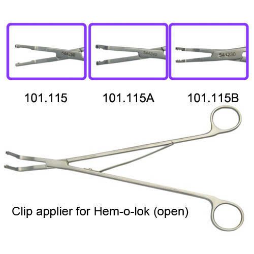 Hot sale clip applier 5x330mm for hem-o-lok clip open for sale