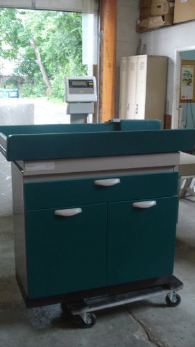 Ritter 309 Pediatric Table With Digital Scale Reupholstered Teal Green