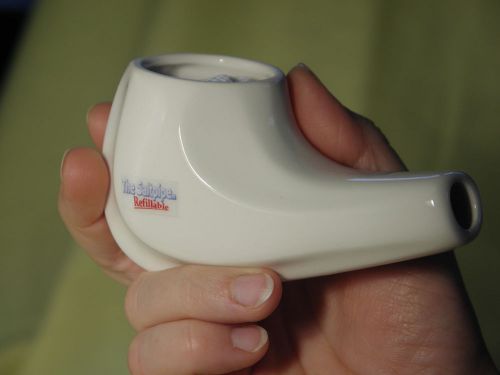 Refillable Dry Salt Pipe Inhaler Respiratory Aid Asthma Copd Sinus Allergy