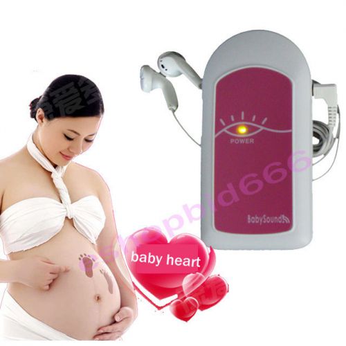 Hot Sale Baby Sound Fetal doppler, Heart Rate Monitor, Free Gel BaBy A Pink CE