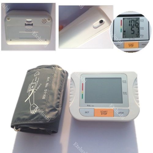 Free Ship Fully Automatic Upper Arm Digital Blood Pressure and Pulse Monitor