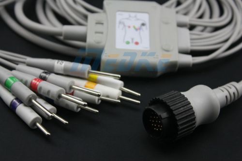 Kenz 16 male pins / Cardioline PC-104 EKG Cable, Din3.0 / AHA, K1107N
