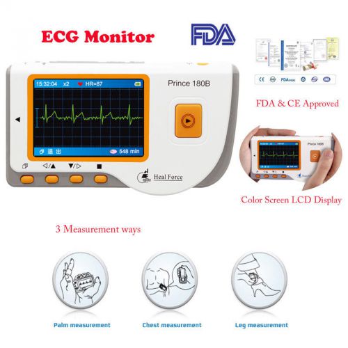Heal force 180B Handheld Electrocardiogram Portable CE FDA ECG EKG Monitor