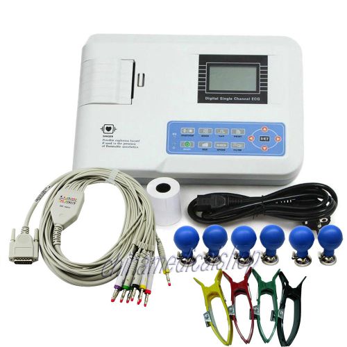 2013 HOT Portable Digital 1-channel Electrocardiograph ECG Machine EKG Machine