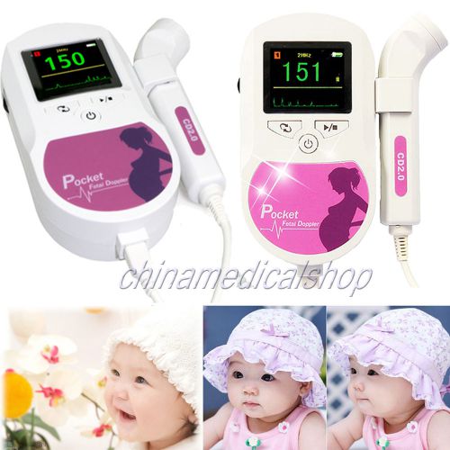 Promotion handheld prenatal pocket fetal doppler baby heart monitor fhr lcd hot for sale