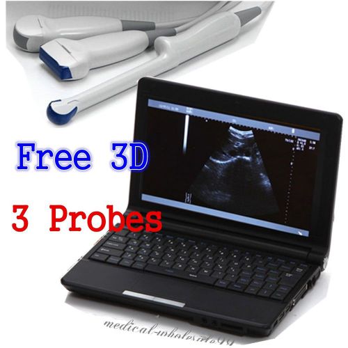 3D+Laptop Ultrasound Scanner/Machine Abdomen Convex Linear TV Transvaginal Probe