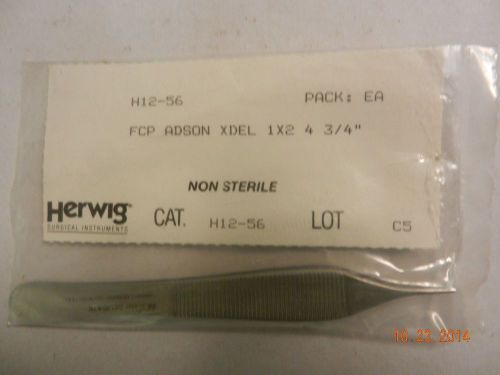 Herwig Adson Forceps,4 3/4&#034;, 1 x 2 Teeth, X-Delicate