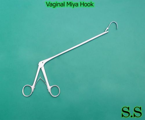Vaginal Miya Hook Ligature Suture Carrier Forceps