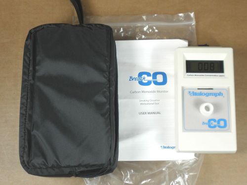BreathCO Vitalograph Carbon Monoxide Monitor Model 29700 w/ Case