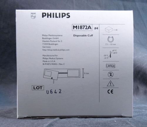Philips disposable cuff #4 m1872a 10 pack for sale