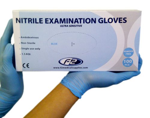F2 Medical Top Quality Professional Nitrile Medical Examination Gloves 100pcs