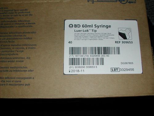 BD 60ml Syringe Luer-Lok Tip (Box of 40)