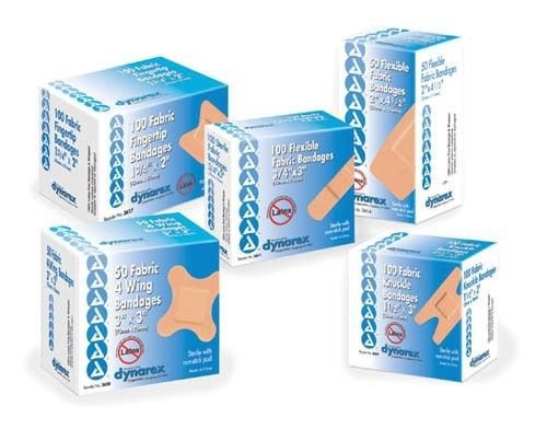 Dynarex corporation flexible fabric bandage set of 4 for sale