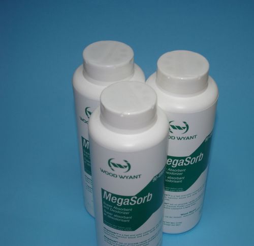 Megasorb Super Absorbent and deodorizer lot of 3, 1Lb containers