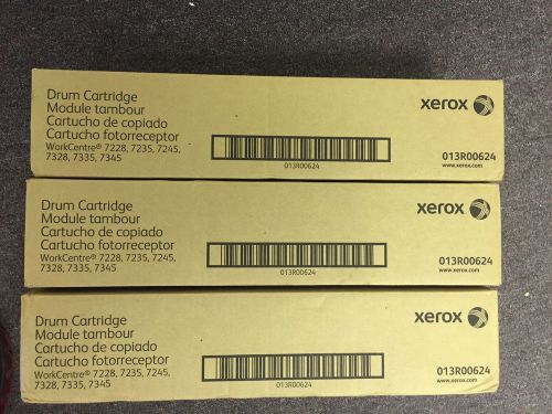 Lot Of 3 New Genuine Xerox Drum Cartridges / 013R00624 / 7200 7300 series