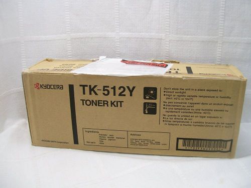 New in Box-OEM Kyocera- Mita TK-512Y Yellow Toner Kit Ecosys C5030-C5020 TK512Y