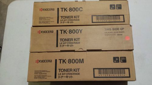 GENUINE KYOCERA MITA TK-800Y TK-800C TK-800M TONER FS-C8008N CMY