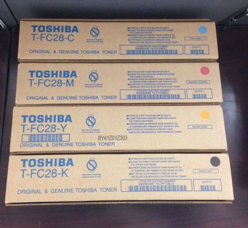 Genuine New Toshiba T-FC28-CMYK Full Toner Set Toner FREE SHIPPING