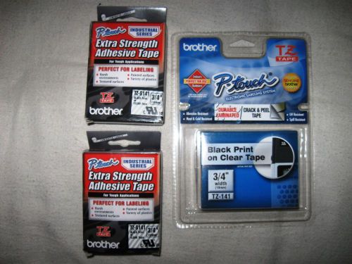BROTHER TZ TAPE 3/4” WIDTH (18mm) (Total of 3 Tapes)