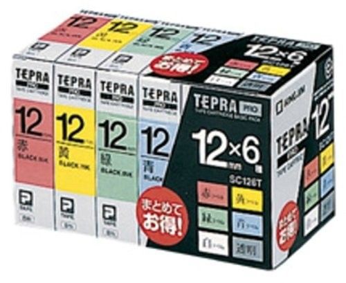 King jim 6 color 12mm tape set for tepra-pro lavel maker sc126t from japan new for sale