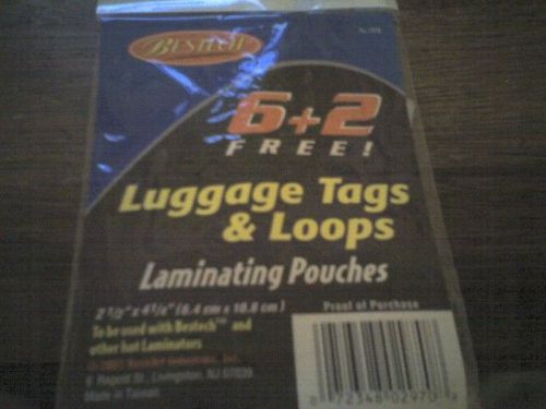 8 Bestech Luggage Tags &amp; Loops Laminating Pouches
