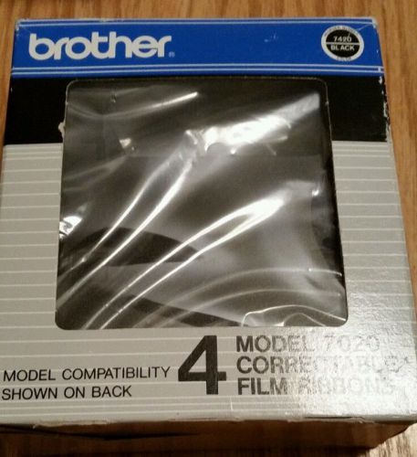 Genuine 4 Pack Brother Correctable Typewriter 7020 Film Ribbon 7420 Black