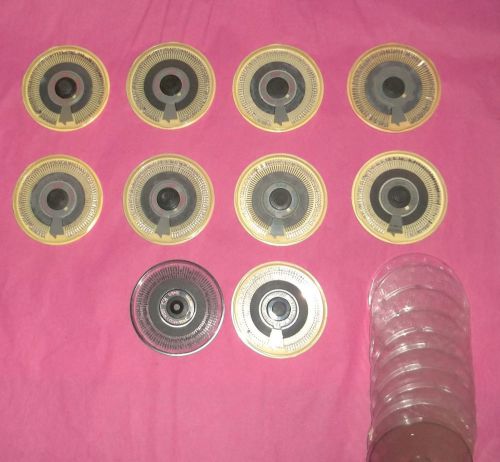 10 Xerox PRINT WHEELS all in cases - fine used condition - for Word Processors