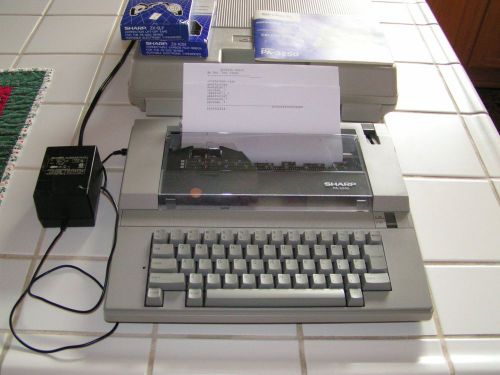 Electric portable typewriter, Sharp