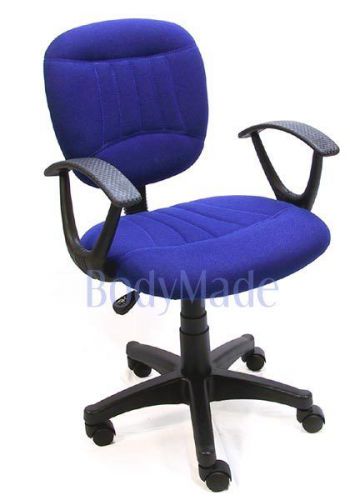New blue fabric ergonomic desk office chair w swivel for sale