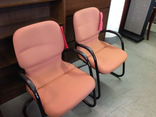 Lot of 2 heavy duty guest/side chairs by steelcase office furniture for sale